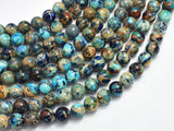 Impression Jasper- Blue 8mm Round-BeadDirect