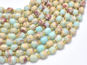 Impression Jasper, 8mm Faceted Prism Double Point Cut-Gems: Round & Faceted-BeadDirect