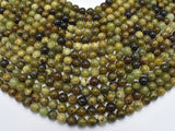 Green Garnet Beads, 8mm Round Beads-BeadDirect