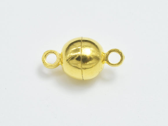 10pcs 6mm Magnetic Ball Clasp-Gold, Plated Brass-Metal Findings & Charms-BeadDirect