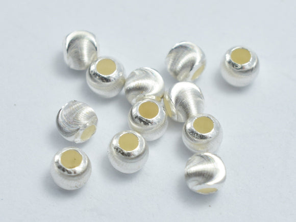 20pcs Cat's Eye 925 Sterling Silver Beads, 3mm Round Beads-BeadDirect