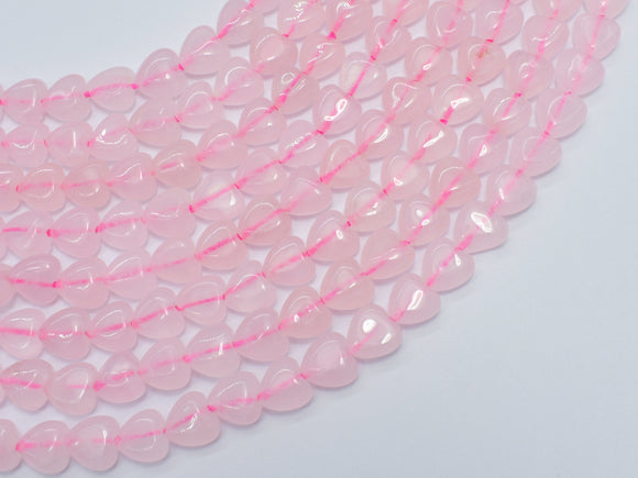 Rose Quartz 8mm Heart Beads-BeadDirect