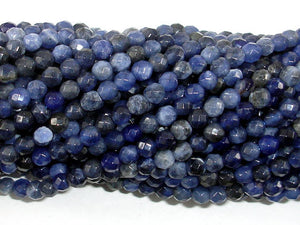Sodalite Beads, 4mm Faceted Round Beads-Gems: Round & Faceted-BeadDirect