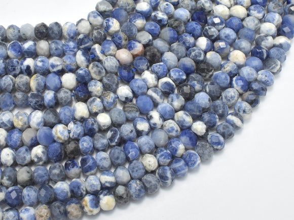 Sodalite Beads, 4x6mm Faceted Rondelle-Gems:Assorted Shape-BeadDirect