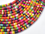 Howlite, Multicolored, Heishi, 2x4 mm, 15.5 Inch-BeadDirect