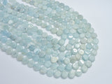 Aquamarine 10mm Coin Beads-BeadDirect