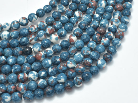 Rain Flower Stone, Gray, 6mm Round Beads-Gems: Round & Faceted-BeadDirect