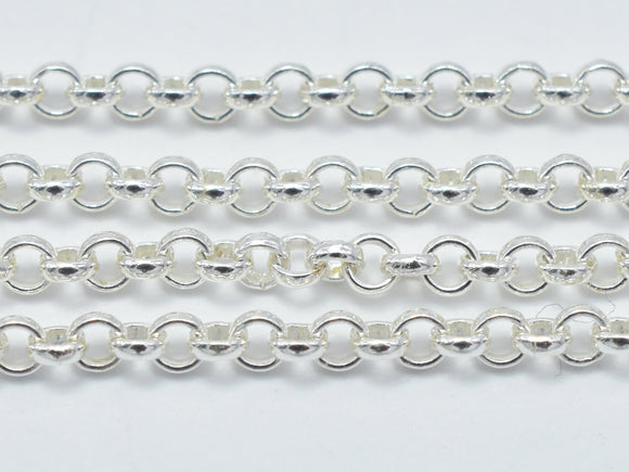 1foot 925 Sterling Silver Chain, Rolo Chain, Round Chain-Metal Findings & Charms-BeadDirect