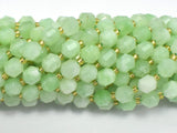 Green Quartz Beads, 8mm Faceted Prism Double Point Cut-Gems: Round & Faceted-BeadDirect