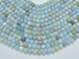 Genuine Aquamarine Beads, 8mm Round Beads-Gems: Round & Faceted-BeadDirect