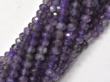 Amethyst Beads, 3x4mm Micro Faceted Rondelle-Gems:Assorted Shape-BeadDirect