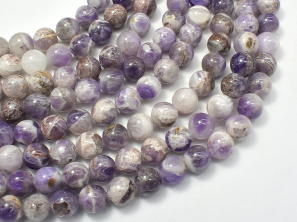 Chevron Amethyst, Dog Tooth Amethyst, 8mm Round-Gems: Round & Faceted-BeadDirect