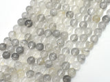 Gray Quartz Beads, Round, 6mm-BeadDirect
