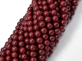 Jade Beads-Red, 6mm (6.4mm) Round Beads-Gems: Round & Faceted-BeadDirect