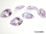 CZ beads, Faceted Pear 7x10 mm-Cubic Zirconia-BeadDirect