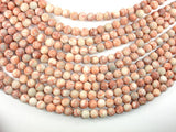 Matte Red Line Jasper, 8mm, Round Beads-BeadDirect