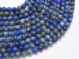 Natural Lapis Lazuli, Blue 6mm Round Beads-BeadDirect