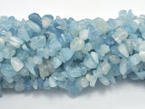 Aquamarine, 7-11mm Chips, 32 Inch-BeadDirect