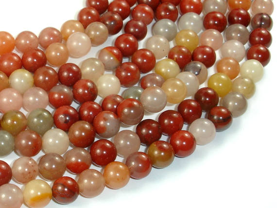 Jade Beads, 8mm Round Beads-BeadDirect