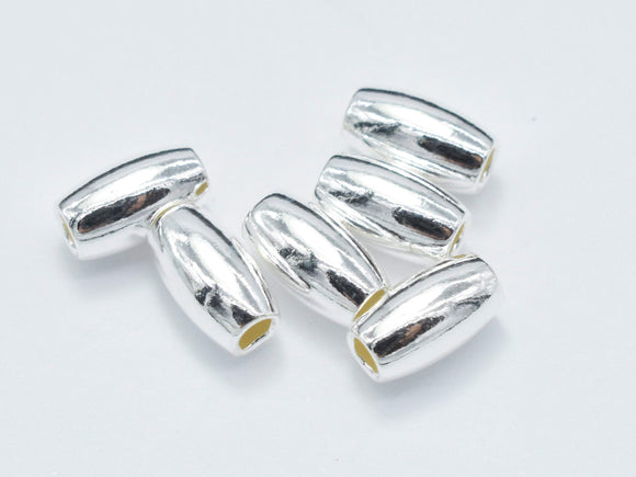 20pcs 925 Sterling Silver Beads, 3x5.6mm Rice Beads-Metal Findings & Charms-BeadDirect