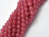 Jade Beads-Rose Red, 8mm-Gems: Round & Faceted-BeadDirect