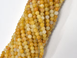 Yellow Jade Beads, 4mm (4.5mm) Round Beads-Gems: Round & Faceted-BeadDirect