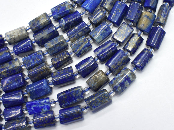 Natural Lapis Lazuli 6x10mm Faceted Tube-BeadDirect