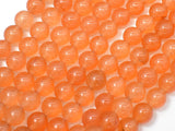 Jade Beads-Orange, 8mm Round Beads-Gems: Round & Faceted-BeadDirect