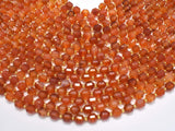 Carnelian Beads, 8mm Faceted Prism Double Point Cut-Gems: Round & Faceted-BeadDirect