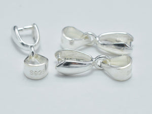 4pcs 925 Sterling Silver Pinch Bails, Ice Pick Pinch Bails-Metal Findings & Charms-BeadDirect