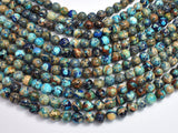 Impression Jasper- Blue 8mm Round-BeadDirect