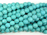 Turquoise Howlite, 8mm (7.5 mm) Faceted Round Beads-Gems: Round & Faceted-BeadDirect