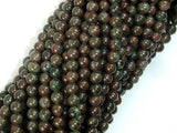 Red Green Garnet Beads, 4mm Round Beads-BeadDirect