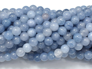 Jade Beads-Blue Gray, 6mm (6.3mm) Round Beads-Gems: Round & Faceted-BeadDirect