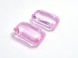 Crystal Glass 18x26mm Faceted Rectangle Beads, Pink, 2pieces-BeadDirect