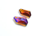 Crystal Glass 12x22mm Faceted Free Form Pendants, Brown, 4pieces-BeadDirect