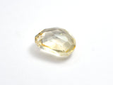 Crystal Glass 22x27mm Faceted Free Form Pendant, Light Champagne, 1piece-BeadDirect