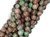 Red Green Garnet, 8mm Round Beads-BeadDirect