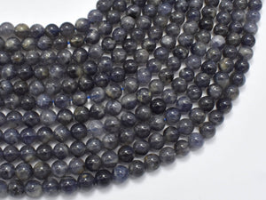 Iolite Beads, 6mm (6.5mm) Round Beads, 15.5 Inch-Gems: Round & Faceted-BeadDirect