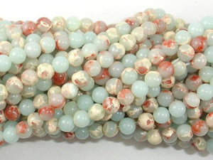 Impression Jasper, 4mm(4.5mm) Round Beads-Gems: Round & Faceted-BeadDirect