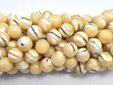 Mother of Pearl , MOP, Light Brown, 8mm Round-BeadDirect