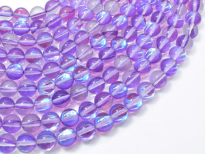 Mystic Aura Quartz-Purple, 8mm (8.5mm) Round Beads-Gems: Round & Faceted-BeadDirect