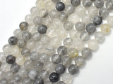 Gray Quartz Beads, Round, 8mm-BeadDirect