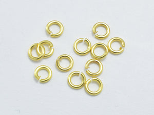 Approx. 300pcs 3mm Open Jump Ring, 0.6mm (22gauge), Gold Plated Brass Jump Ring-Metal Findings & Charms-BeadDirect