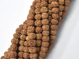 Rudraksha Beads, Approx 7x8mm Rondelle Beads, 29-31 Inch-Wood-BeadDirect