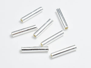 20pcs 925 Sterling Silver Tube, Tube Connector, 2x10mm-BeadDirect