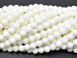 Tridacna Shell, 6mm Round Beads-Gems: Round & Faceted-BeadDirect
