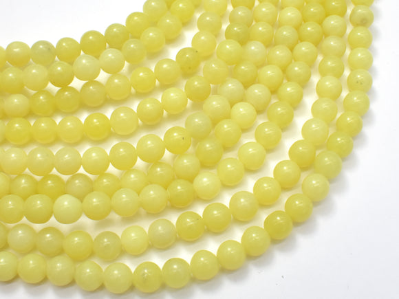 Lemon Jade, 6mm Round beads-BeadDirect