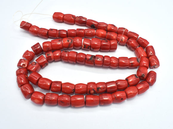 Red Bamboo Coral Beads,11-12mm Tube Beads-BeadDirect