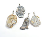 Natural Agate Pendant, Raw Agate, Size Vary, 1 Piece-Gems:Assorted Shape-BeadDirect